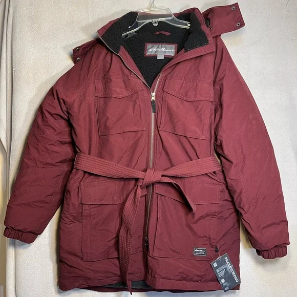 Women's Eddie Bauer Down Willamette Belted Parka - Picture 1 of 9